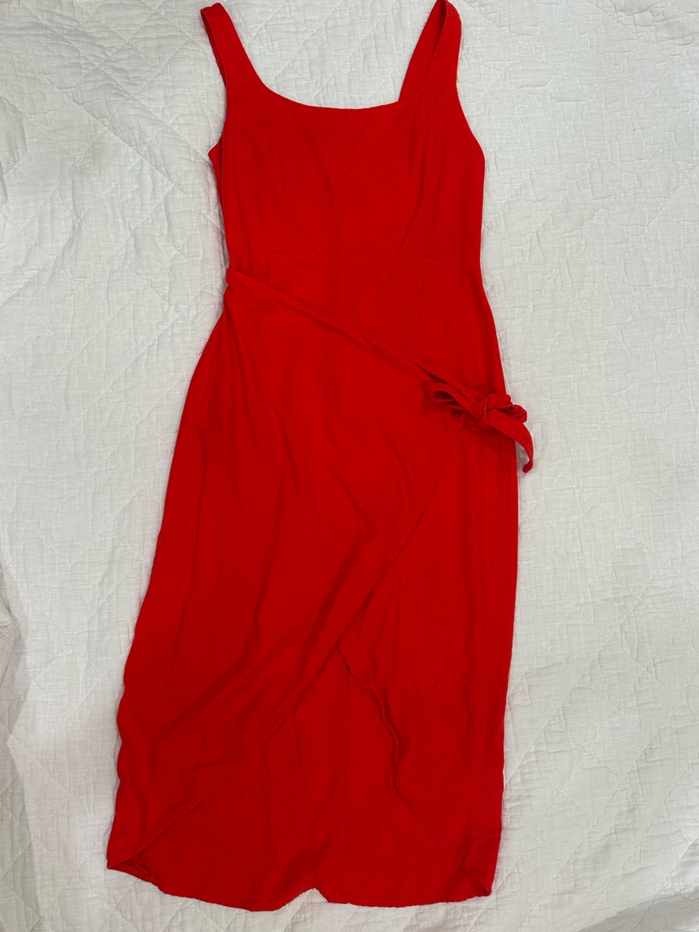 Red Dress with Side Tie